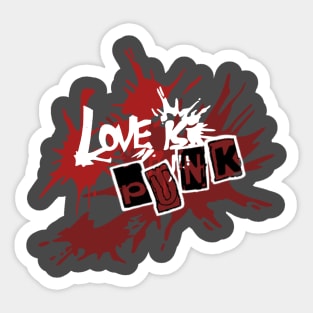 Love is Punk Sticker